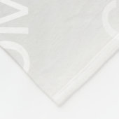 Grau (wechselbare Farbe) Ombre & Textmuster Fleecedecke (Ecke)