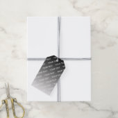Grau (wechselbare Farbe) Ombre & Textmuster Geschenkanhänger (Mit Garn)