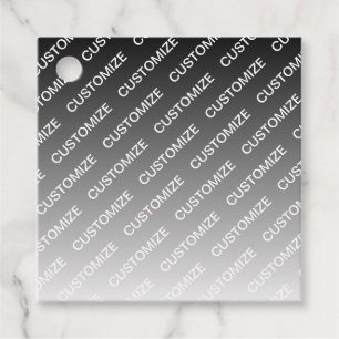Grau (wechselbare Farbe) Ombre & Textmuster Geschenkanhänger