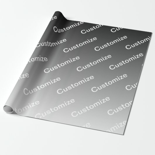 Grau (wechselbare Farbe) Ombre & Textmuster Geschenkpapier (Ungerollt)