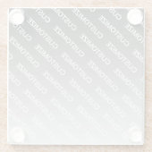 Grau (wechselbare Farbe) Ombre & Textmuster Glasuntersetzer (Rückseite)