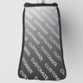 Grau (wechselbare Farbe) Ombre & Textmuster Golf Headcover (Rotieren 90)