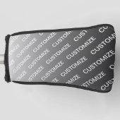 Grau (wechselbare Farbe) Ombre & Textmuster Golf Headcover (Vorderseite)