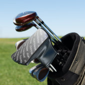Grau (wechselbare Farbe) Ombre & Textmuster Golf Headcover (In Situ)