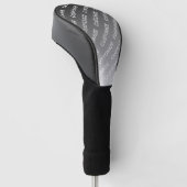 Grau (wechselbare Farbe) Ombre & Textmuster Golf Headcover (angewinkelt)
