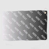 Grau (wechselbare Farbe) Ombre & Textmuster Golfhandtuch (Horizontal)