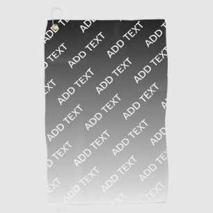 Grau (wechselbare Farbe) Ombre & Textmuster Golfhandtuch