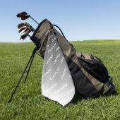 Grau (wechselbare Farbe) Ombre & Textmuster Golfhandtuch (Gras)