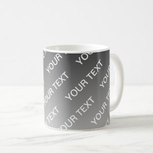 Grau (wechselbare Farbe) Ombre & Textmuster Kaffeetasse