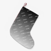Grau (wechselbare Farbe) Ombre & Textmuster Kleiner Weihnachtsstrumpf (Vorderansicht (hängend))