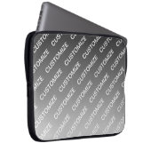 Grau (wechselbare Farbe) Ombre & Textmuster Laptopschutzhülle (Vorne Rechts)