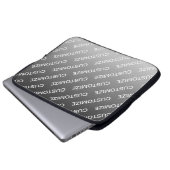 Grau (wechselbare Farbe) Ombre & Textmuster Laptopschutzhülle (Vorne Knopf)