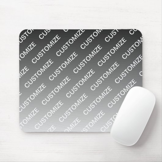 Grau (wechselbare Farbe) Ombre & Textmuster Mousepad (Mit Mouse)