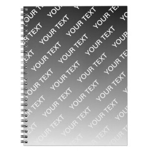 Grau (wechselbare Farbe) Ombre & Textmuster Notizblock