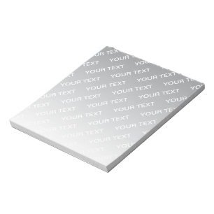 Grau (wechselbare Farbe) Ombre & Textmuster Notizblock