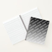 Grau (wechselbare Farbe) Ombre & Textmuster Notizblock (Innenseite)