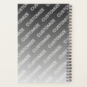 Grau (wechselbare Farbe) Ombre & Textmuster Planer (Rückseite)