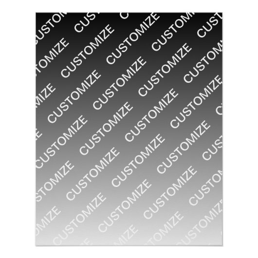 Grau (wechselbare Farbe) Ombre & Textmuster Poster (Vorderseite)