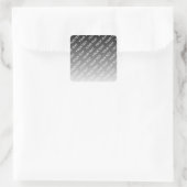 Grau (wechselbare Farbe) Ombre & Textmuster Quadratischer Aufkleber (Tasche)