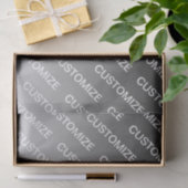 Grau (wechselbare Farbe) Ombre & Textmuster Seidenpapier (Geschenk)