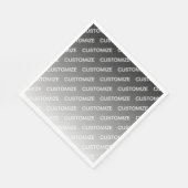 Grau (wechselbare Farbe) Ombre & Textmuster Serviette (Ecke)