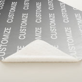 Grau (wechselbare Farbe) Ombre & Textmuster Sherpadecke (3/4)