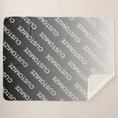 Grau (wechselbare Farbe) Ombre & Textmuster Sherpadecke (Vorderseite (Horizontal))