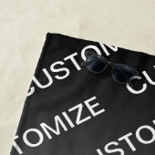 Grau (wechselbare Farbe) Ombre & Textmuster Strandtuch (Beispiel)