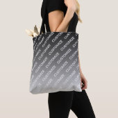 Grau (wechselbare Farbe) Ombre & Textmuster Tasche (Von Nahem)