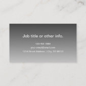 Grau (wechselbare Farbe) Ombre & Textmuster Visitenkarte (Rückseite)