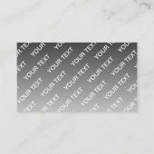 Grau (wechselbare Farbe) Ombre & Textmuster Visitenkarte (Vorderseite)