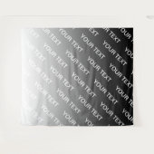 Grau (wechselbare Farbe) Ombre & Textmuster Wandteppich (Vorderseite (Horizontal))