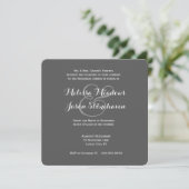 Grau Wedding Damask Lace Probe Dinner 3 Einladung (Stehend Vorderseite)