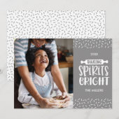 Grau | Weihnachtsgebäck Foto Feiertagskarte (Vorne/Hinten)