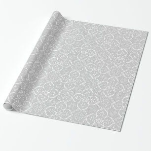 Grau & Weiß Damast-Geschenkpapier Geschenkpapier