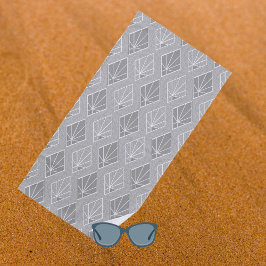 Grau & Weiß Diamanten Art Deco Muster Strandtuch