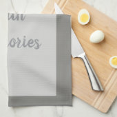 grau - weiß geschirrtuch (Viertel Falte)