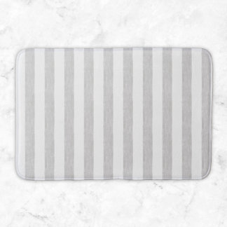 Grau-weiß gestreifter minimalistisch moderner Farm Badematte