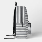 Grau & Weiß gestreifter Rucksack 💥 Cool & Modern (Links)