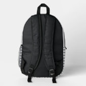 Grau & Weiß gestreifter Rucksack 💥 Cool & Modern (Rückseite)