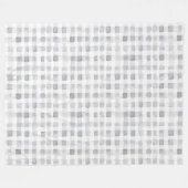 Grau Weiß Kariert Gestreift Fleecedecke (Vorderseite (Horizontal))