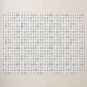 Grau Weiß Kariert Gestreift Sherpadecke (Vorderseite (Horizontal))