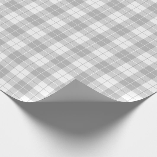Grau-Weiß-Kariertes Musterpapier Geschenkpapier (Ecke)