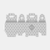 Grau weiß marokkanisch #5 Dk Gray 3 Initial Monogr Geschenkschachtel (Ungefaltet)