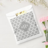 Grau weiß marokkanisch #5 Dk Gray 3 Initial Monogr Geschenktütchen (Versiegelt)