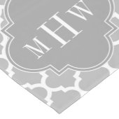 Grau weiß marokkanisch #5 Dk Gray 3 Initial Monogr Kurzer Tischläufer (Ecke)