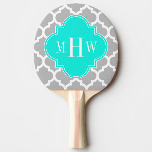 Grau Weiß Marokkanisch #5 Helles Aqua 3 Anfangsmon Tischtennis Schläger