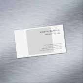 Grau-Weiß Minimalistisch klassische Beruflich Magnetische Visitenkarte (Beispiel)