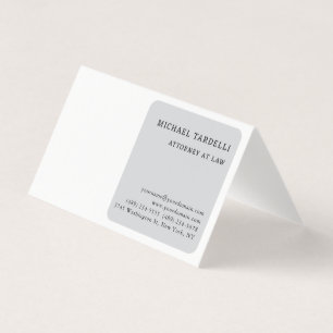 Grau Weiß Minimalistischer Klassischer Profi Visitenkarten