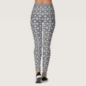 Grau-Weiß-Muster Leggings (Rückseite)